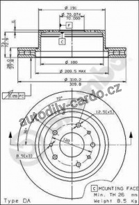 Brzdový kotouč BREMBO 09.5395.10