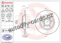 Brzdový kotouč BREMBO 08.9176.11