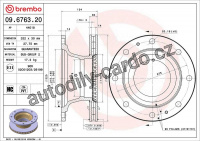 Brzdový kotouč BREMBO 09.6763.20 - IVECO