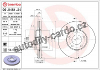 Brzdový kotouč BREMBO 09.9464.21 Brzdový kotouč BREMBO 09.9464.21