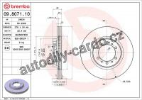 Brzdový kotouč BREMBO 09.8071.11