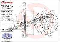 Brzdový kotouč BREMBO 09.8402.1X