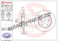 Brzdový kotouč BREMBO 08.A912.11