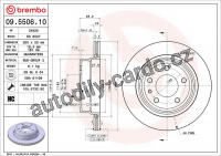 Brzdový kotouč BREMBO 09.5506.10 - BMW