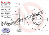 Brzdový kotouč BREMBO 09.C644.11 - FORD