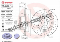 Brzdový kotouč BREMBO 09.B569.1X