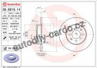 Brzdový kotouč BREMBO 08.6918.11