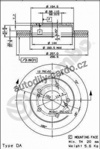 Brzdový kotouč BREMBO 09.5449.20