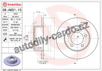 Brzdový kotouč BREMBO 08.A651.10