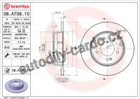 Brzdový kotouč BREMBO 08.A708.11