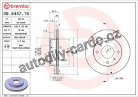 Brzdový kotouč BREMBO 09.5447.10 - NISSAN