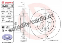 Brzdový kotouč BREMBO 09.B504.11 - LAND ROVER