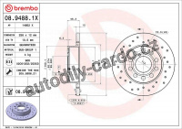 Brzdový kotouč BREMBO 08.9488.1X