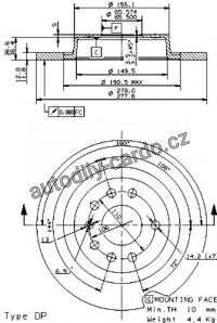 Brzdový kotouč BREMBO 08.9511.11