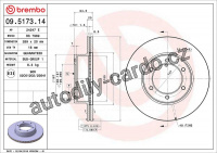 Brzdový kotouč BREMBO 09.5173.14 - TOYOTA, VW