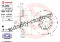 Brzdový kotouč BREMBO 09.9162.11