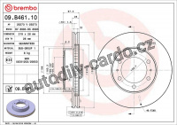 Brzdový kotouč BREMBO 09.B461.11 - TOYOTA