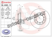 Brzdový kotouč BREMBO 08.A363.10
