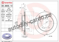 Brzdový kotouč BREMBO 09.6859.10 - SUZUKI