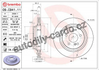 Brzdový kotouč BREMBO 09.C941.11 - MERCEDES-BENZ