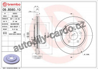 Brzdový kotouč BREMBO 09.B560.10 - DAIHATSU