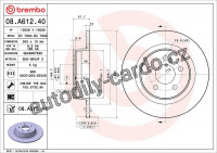 Brzdový kotouč BREMBO 08.A612.41
