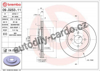 Brzdový kotouč BREMBO 09.D253.11 - SUZUKI Brzdový kotouč BREMBO 09.D253.11 - SUZUKI