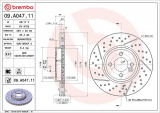Brzdový kotouč BREMBO 09.A047.11 - MINI
