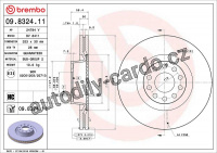 Brzdový kotouč BREMBO 09.8324.11 - AUDI