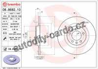 Brzdový kotouč BREMBO 08.8682.11