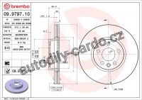 Brzdový kotouč BREMBO 09.9797.10 - SEAT, VW