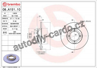 Brzdový kotouč BREMBO 08.A151.10 - DAIHATSU