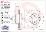 Brzdový kotouč BREMBO 09.9752.14 - BMW