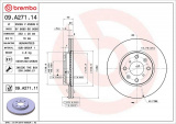 Brzdový kotouč BREMBO 09.A271.14 - OPEL, SUZUKI