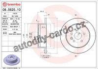 Brzdový kotouč BREMBO 08.5625.10 - TOYOTA