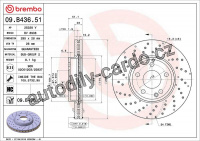 Brzdový kotouč BREMBO 09.B436.51 - MERCEDES-BENZ