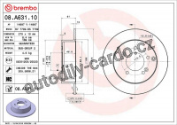 Brzdový kotouč BREMBO 08.A631.10
