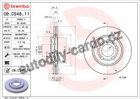 Brzdový kotouč BREMBO 09.C548.11 - VW Brzdový kotouč BREMBO 09.C548.11 - VW