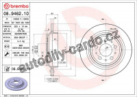 Brzdový kotouč BREMBO 08.9462.10 - VOLVO