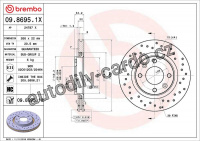 Brzdový kotouč BREMBO 09.8695.1X