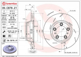 Brzdový kotouč BREMBO 09.C878.21 - PORSCHE