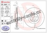 Brzdový kotouč BREMBO 09.C937.11 - VOLVO