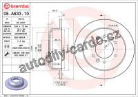Brzdový kotouč BREMBO 08.A633.10