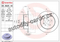 Brzdový kotouč BREMBO 08.5625.40 - TOYOTA Brzdový kotouč BREMBO 08.5625.40 - TOYOTA