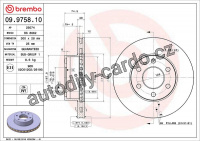 Brzdový kotouč BREMBO 09.9758.10 - IVECO