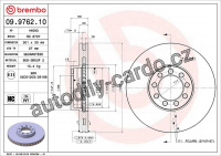 Brzdový kotouč BREMBO 09.9762.10 - IVECO