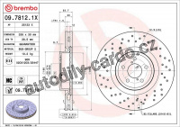 Brzdový kotouč BREMBO 09.7812.1X Brzdový kotouč BREMBO 09.7812.1X