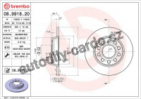 Brzdový kotouč BREMBO 08.9918.21