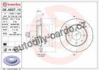 Brzdový kotouč BREMBO 08.A607.10