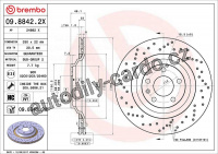 Brzdový kotouč BREMBO 09.8842.2X